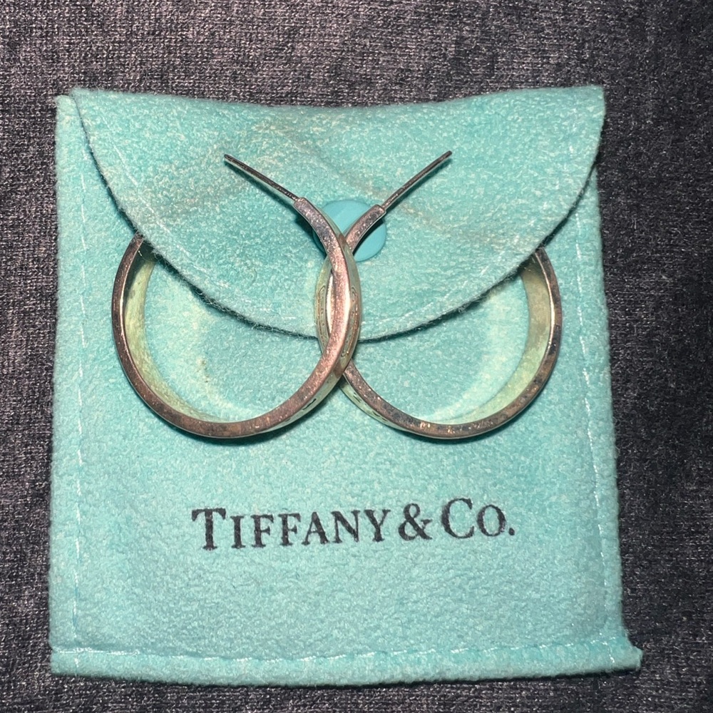 Tiffany & Co. Silver Hoop Earrings, bracelet and pendant